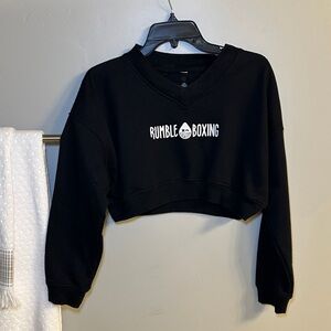 Rumble Boxing Cropped V Neck Sweater